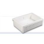 Shaws Bowland without shelf Fluted Single Bowl Ceramic Sink