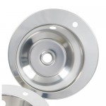 fin260r1th round stainless steel inset basin sink 340mm one tap hole