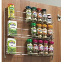 Kitchen Door Triple Spice & pack Rack tier spice rack 388mm