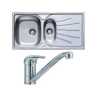 1.5 bowl sink and tap set