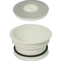bathroom washroom worktop mounted waste bin bag holder 
