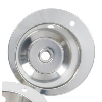 fin260r1th round stainless steel inset basin sink 340mm one tap hole