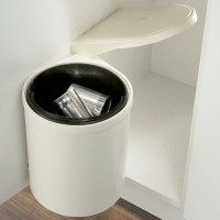  pop up waste bin 10 litre cream white