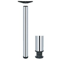 breakfast bar leg 870mm - white  steel