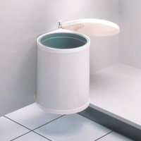 hailo mono waste bin cream and white bin, 15l